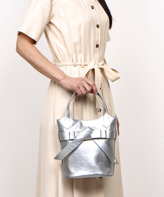 LANVIN en Bleu リュバン ミニトート シルバー