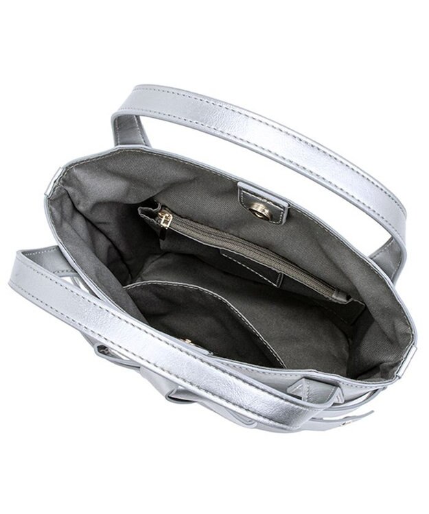 LANVIN en Bleu リュバン ミニトート シルバー