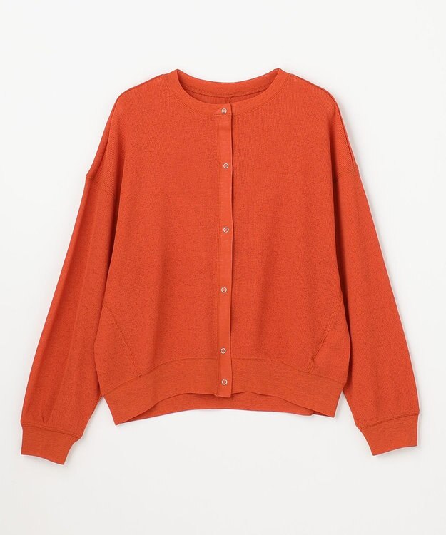 ANY シアーワッフルカーディガン オレンジ