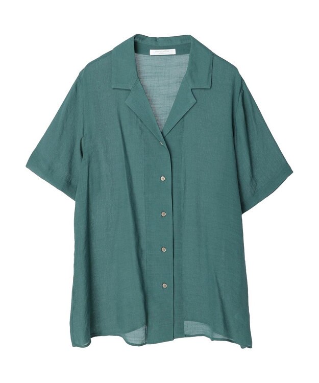 Green Parks ゆったり開襟シャツ Green