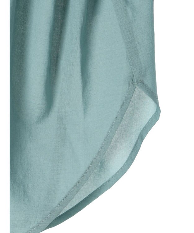 Green Parks シャーリングボリュームスキッパーチュニック Blue Green