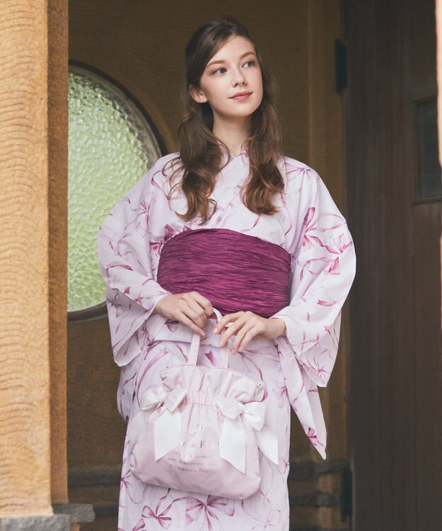 Maison de FLEUR リボン浴衣 Pink