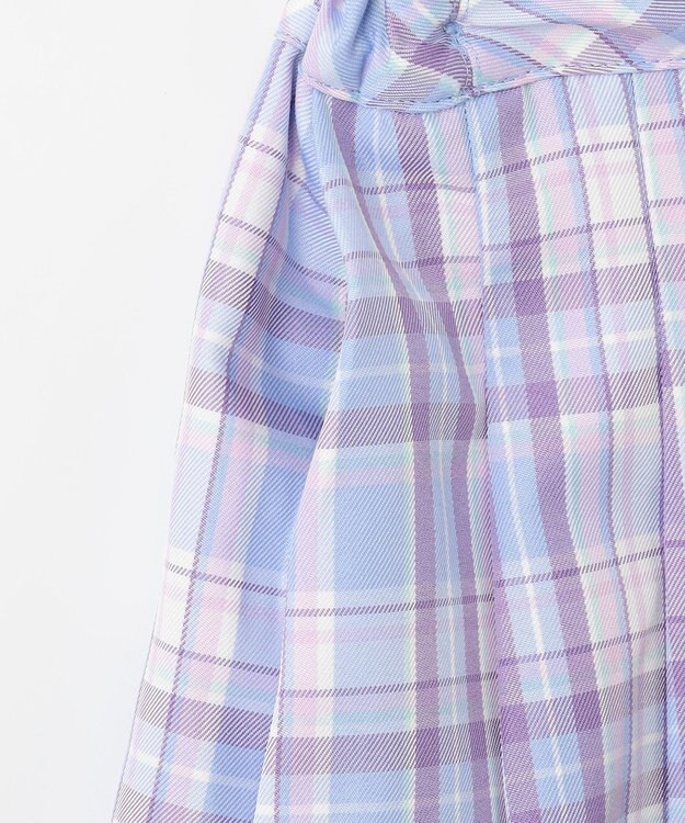 ANY KIDS プリーツ スカパン サックスブルー×チェック