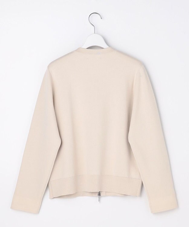 J.PRESS LADIES S INTERLOCK ニット ブルゾン ベージュ系