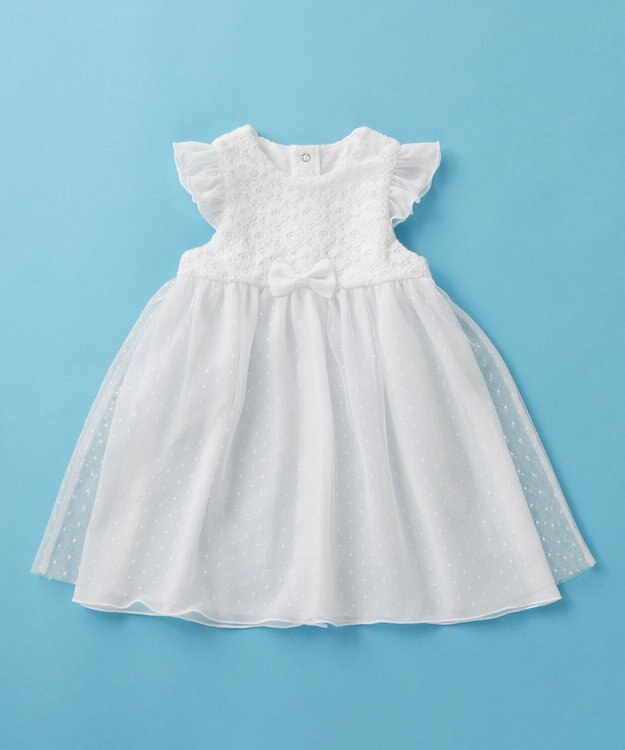 MIKI HOUSE HOT BISCUITS 【ミキハウス】【50-60cm】セレモニードレスセット【通年向け】 白