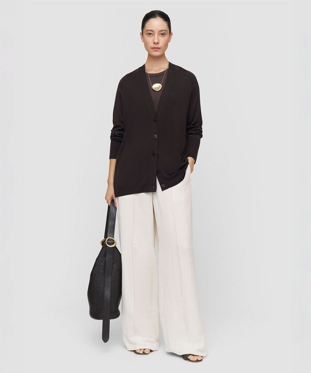 JOSEPH スーパーファインシルク　カーディガン Espresso