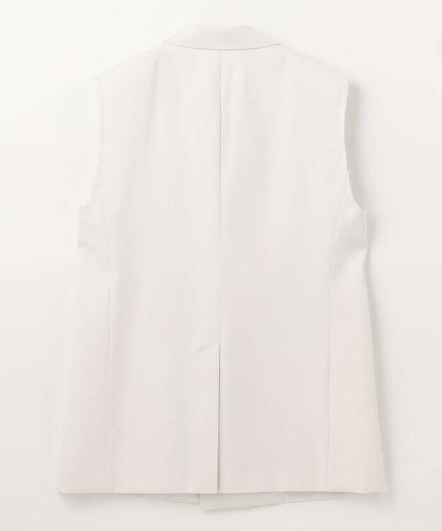 NAVE ウールポリエステルツイル ジレ アイボリー系