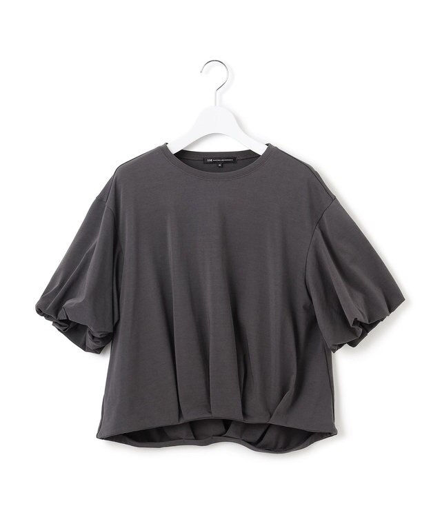 23区 【WEB&一部店舗限定/接触冷感】ツイストコットンプレーティング バルーンスリーブ カットソー グレー系