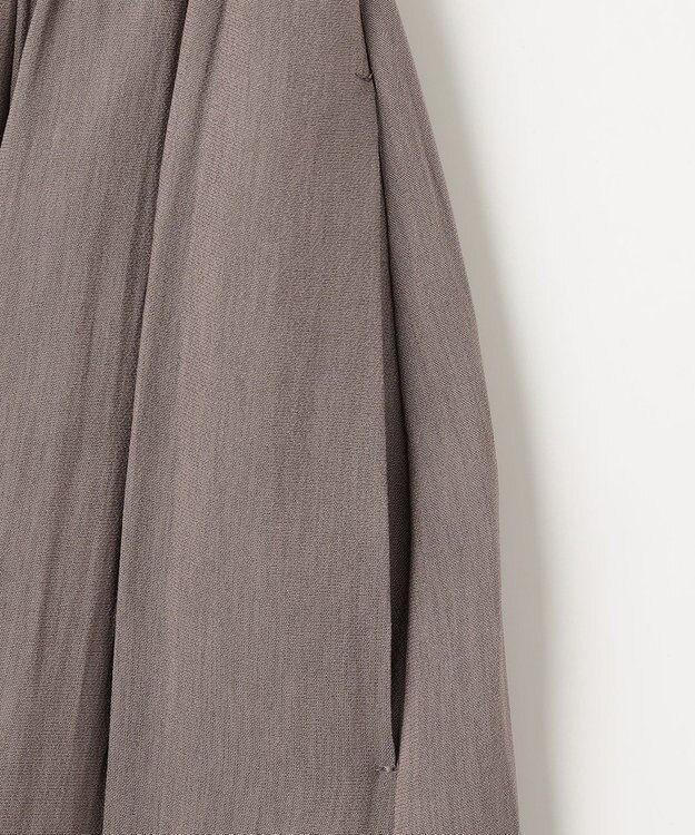 J.PRESS LADIES 【洗える】スプリットジョーゼット ランダムタック スカート ブラウン系