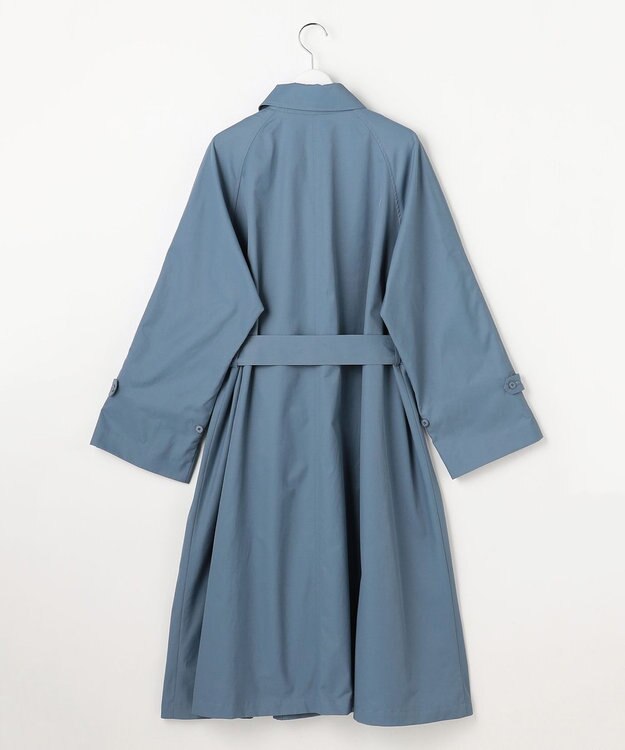 自由区 S コットンナイロンバルカラー コート ブルー