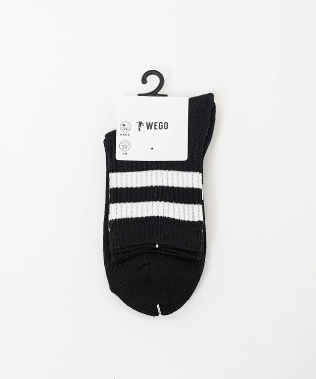 WEGO 2ラインソックス ブラック