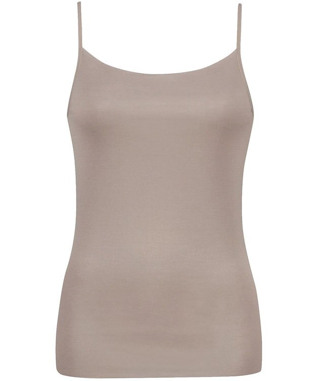 Wing インナー 【綿の贅沢オーガニック フラットタイプ】 オーガニックコットン混素材 ひびきにくく薄くて軽い キャミソール EL1048 ウイング／ワコール シナモンブラウン