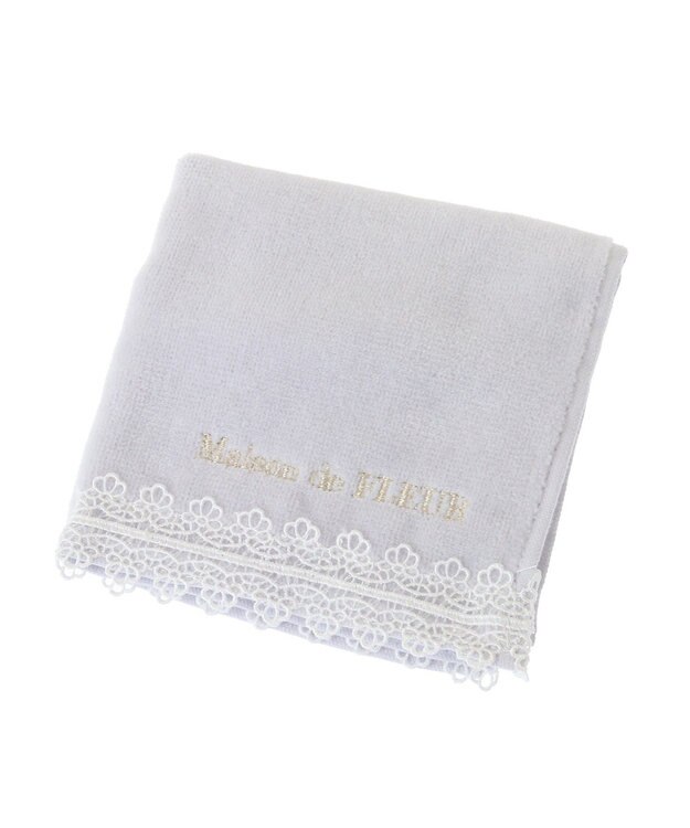 Maison de FLEUR アンダーレースタオルハンカチ Lilac