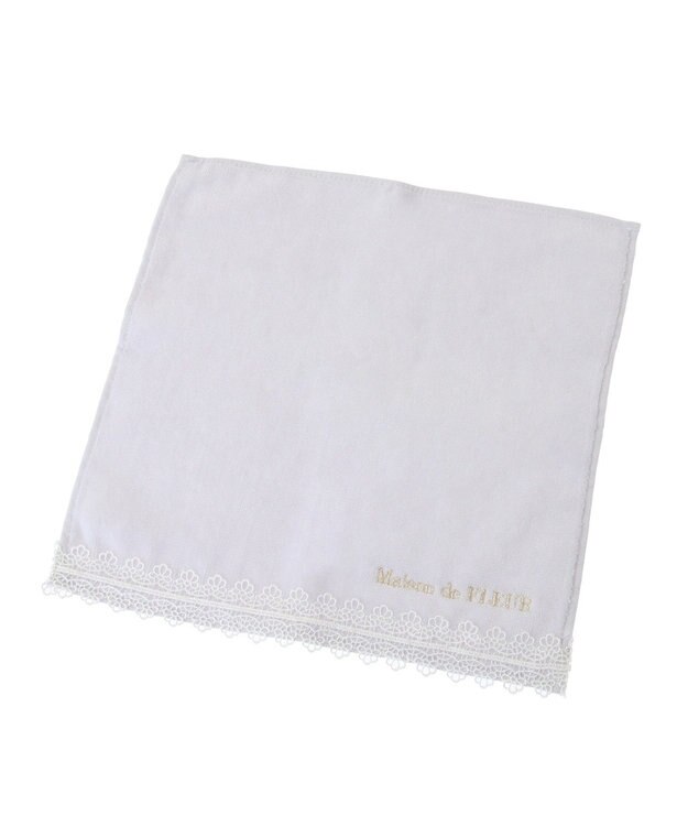 Maison de FLEUR アンダーレースタオルハンカチ Lilac