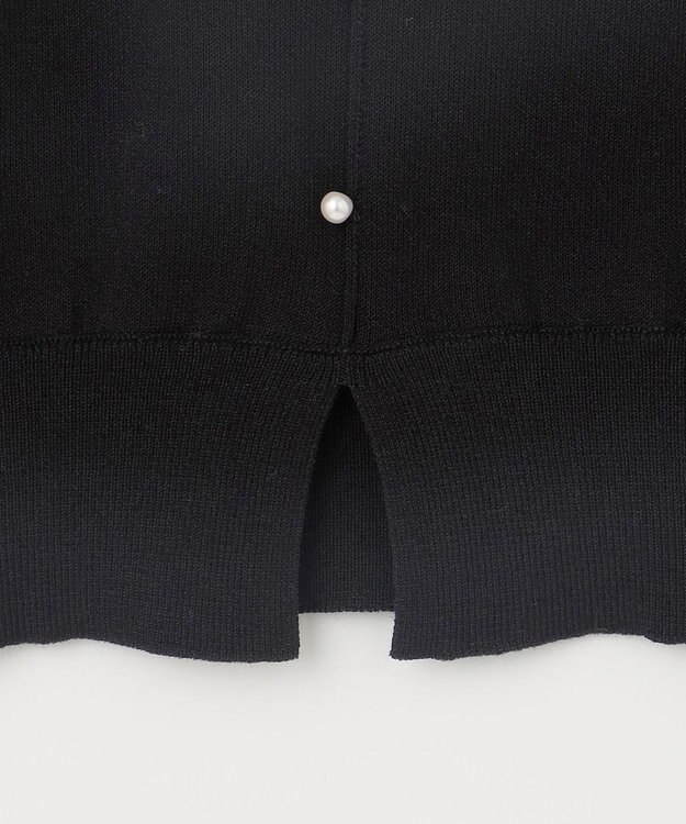 組曲 L シアーパフ袖 ニット ブラック系