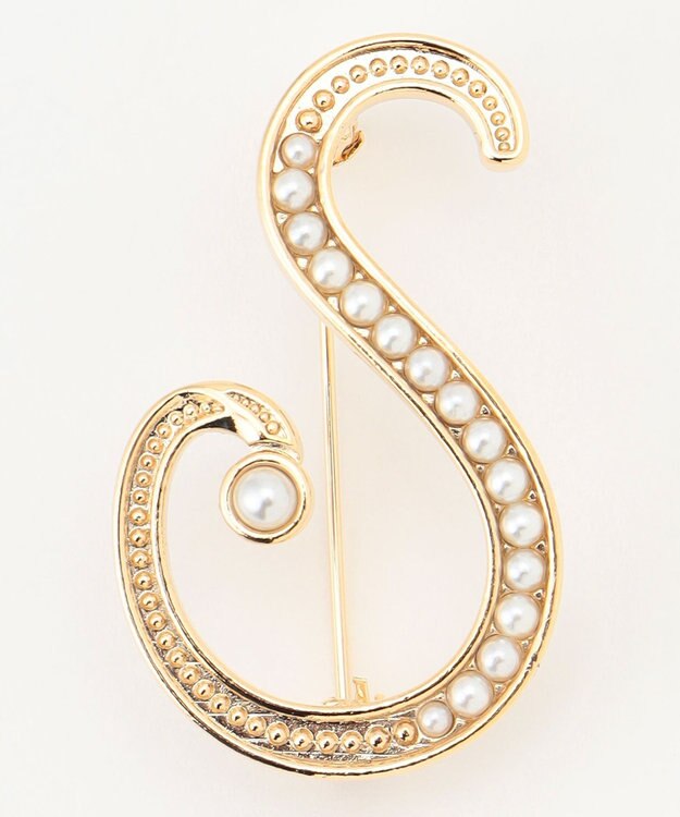 ANY 【WEB/一部店舗限定】パールイニシャルブローチ S