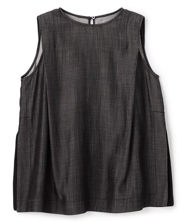 uncrave リヨセルデニム ノースリーブブラウス ブラック