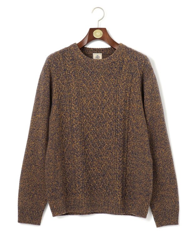 J.PRESS MEN 【KING SIZE】【Cash Lamb’s wool】ケーブルニット / クルー イエロー系