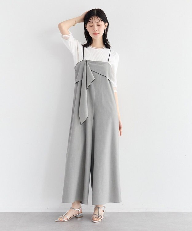 YECCA VECCA ラッフルキャミオールインワン Gray