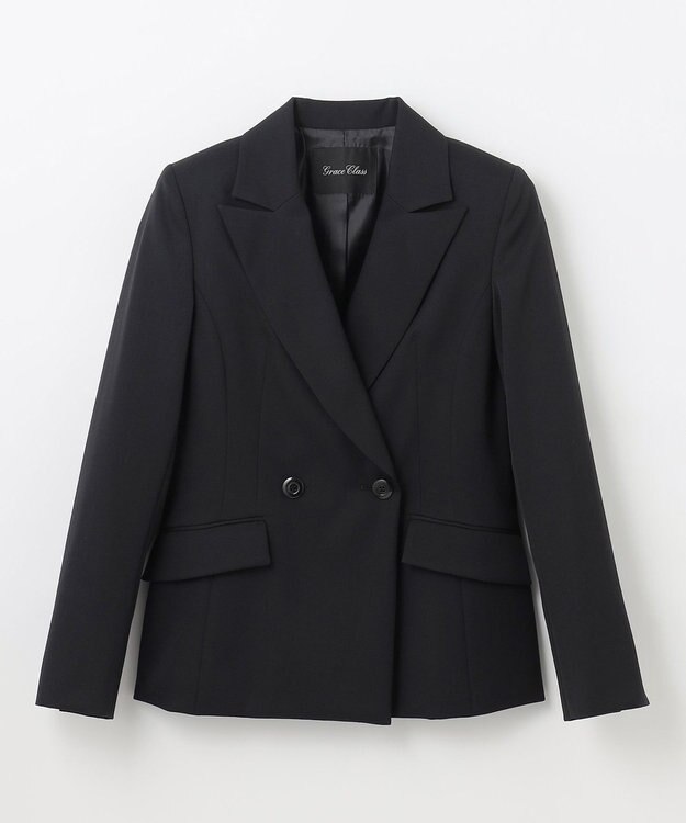 GRACE CONTINENTAL WOOLコンシャスジャケット ブラック