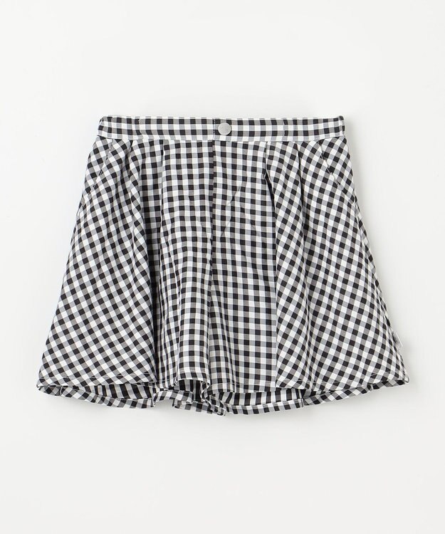 組曲 KIDS 【110-140㎝】フレアーギンガム ショートパンツ ブラック系3