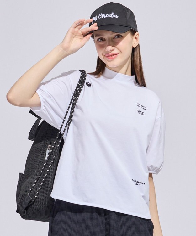 PW CIRCULUS 【WOMEN】パフスリーブモックT  2026年モデル ゴルフウェア レディース ホワイト系