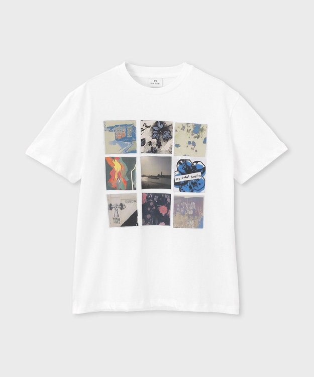 Paul Smith コラージュプリント 半袖Tシャツ ホワイト