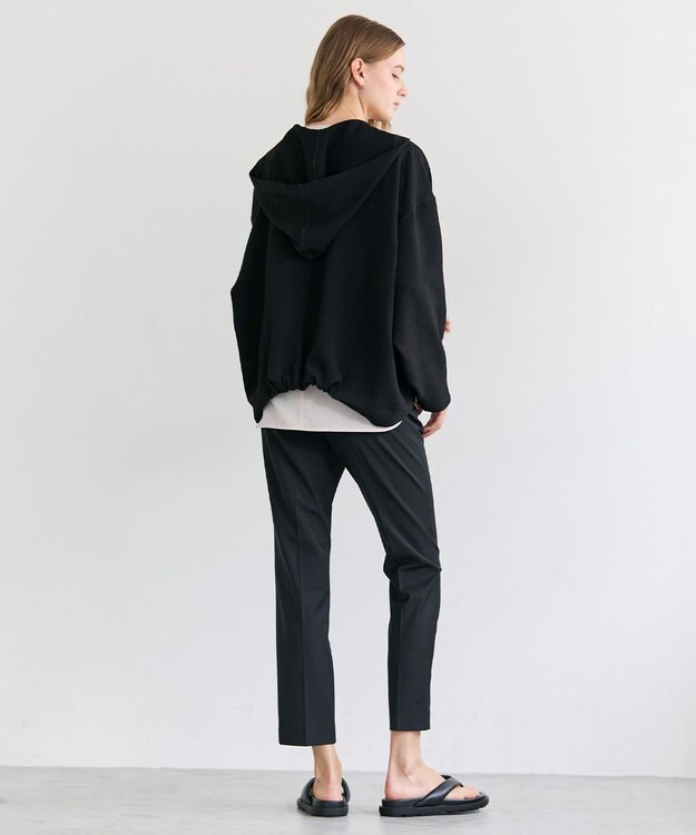 BEIGE， BROOM / スウェット風コンパクトライトパーカー Black