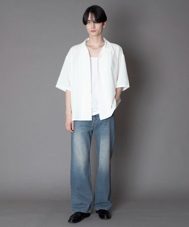 WEGO 【セットアップ対応】TRオープンカラーシャツ（SS） ホワイト