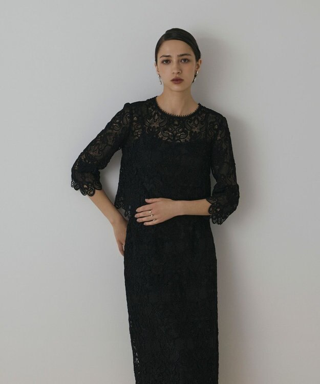 GRACE CONTINENTAL レ－スブラウス ブラック