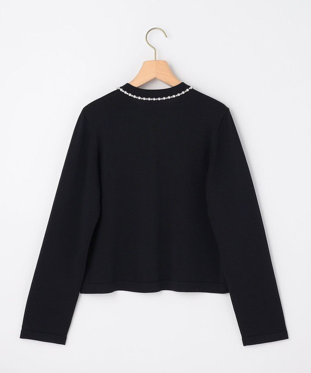 組曲 L 【先行予約・WEB限定】クリアストレッチビジューレーン カーディガン ブラック系