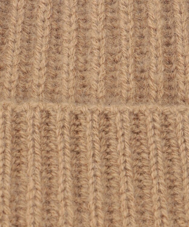 23区 ピュアカシミヤ ニット帽 キャメル系