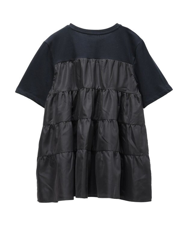 CRAFT STANDARD BOUTIQUE 異素材ティアードカットチュニック Black