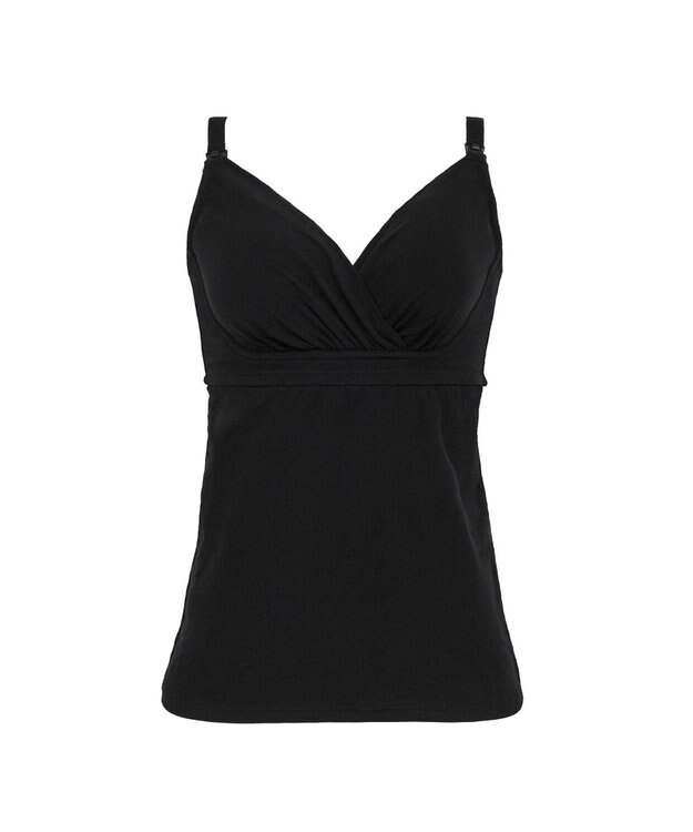 BRADELIS New York 【BRADELIS New York  MATERNITY】オープンカシュクールブラキャミ ブラデリス マタニティ 授乳しやすい 補正下着 ブラトップ カップ付き ブラック