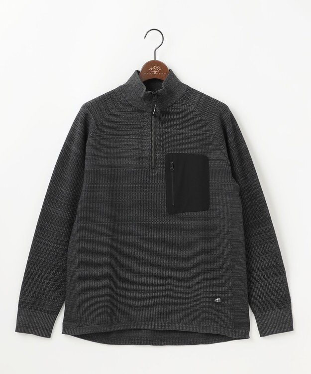 JOSEPH ABBOUD MOUNTAIN 【軽さ/ストレッチ】ホールガーメント3Dニット トスタンドZIPプルオーバー グレー系