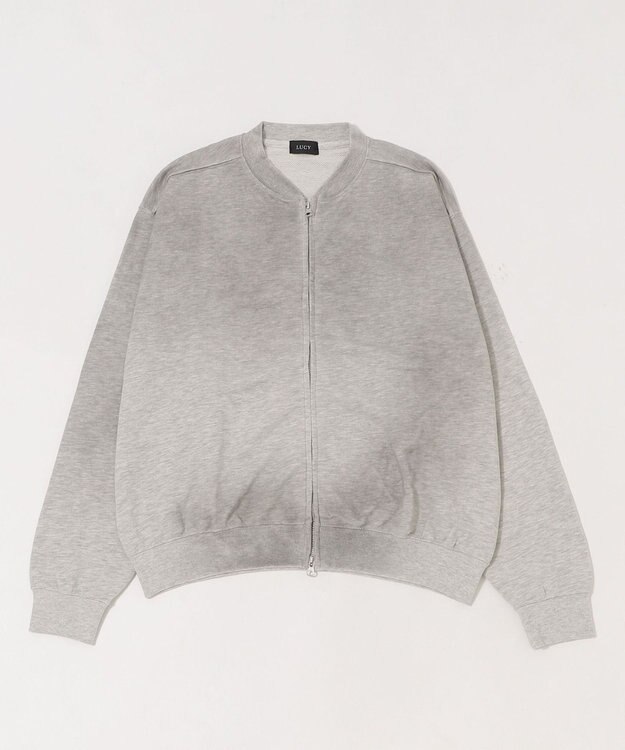 WEGO ブラストダブルZIPスウェットカーディガン 杢グレー