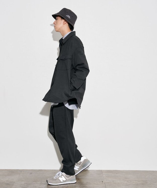 J.PRESS YORK STREET 【UNISEX】チェックストレッチイージーパンツ グレー系3