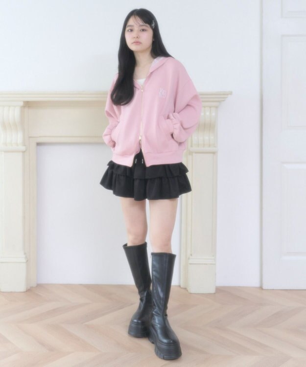 WEGO ダンボールレースパーカー ピンク