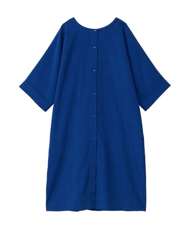 Green Parks 前後２ｗａｙ　ミディ丈タックワンピース Blue