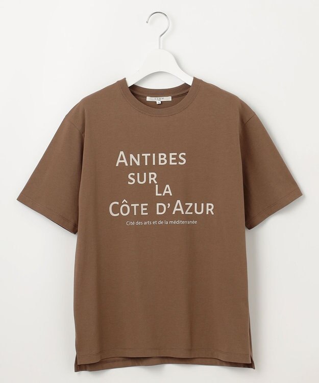 23区 S 【SLOW/一部店舗限定】MVSコットン デザイン ロゴTシャツ ブラウン系