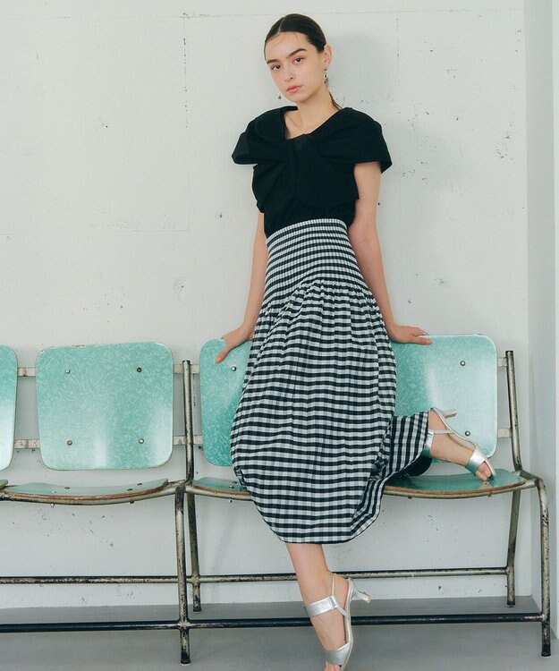 YECCA VECCA リボンデザインブラウス Black