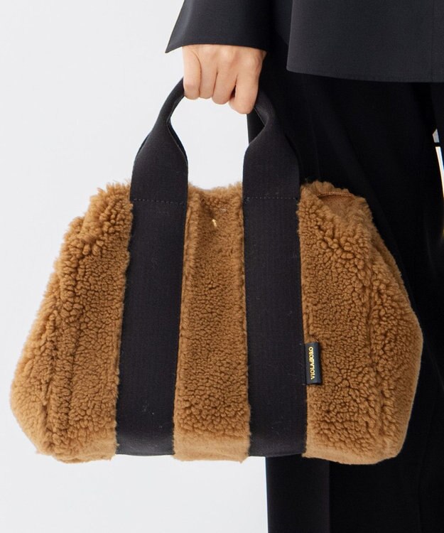 23区 VIOLAd'ORO ELMO エコムートン トートバッグ ダークブラウン系