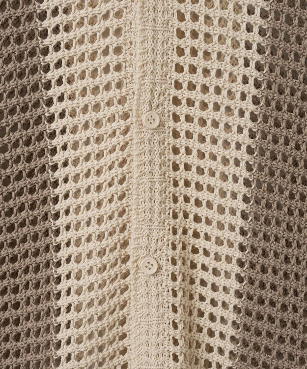 WEGO マルチストライプニットシャツ（S） オフホワイト