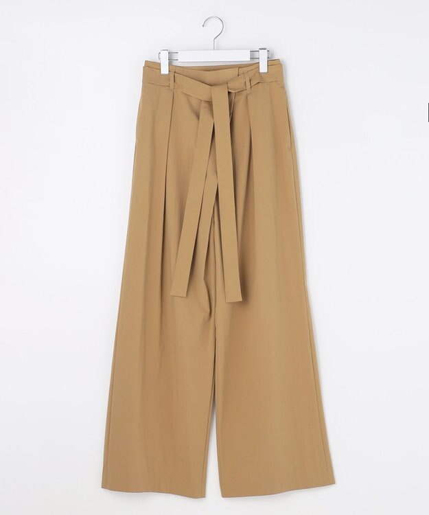 自由区 【カトリエムブーケ】Envelopper ワイドストレートラップパンツ ベージュ