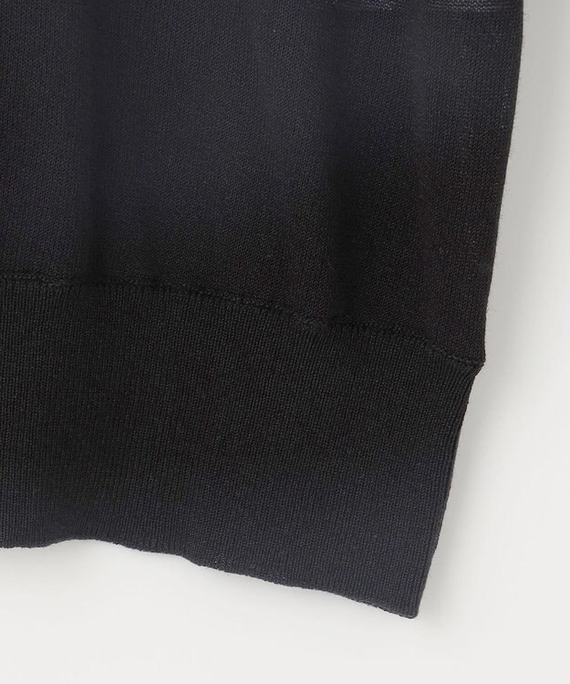 組曲 L シアーパフ袖 ニット ブラック系