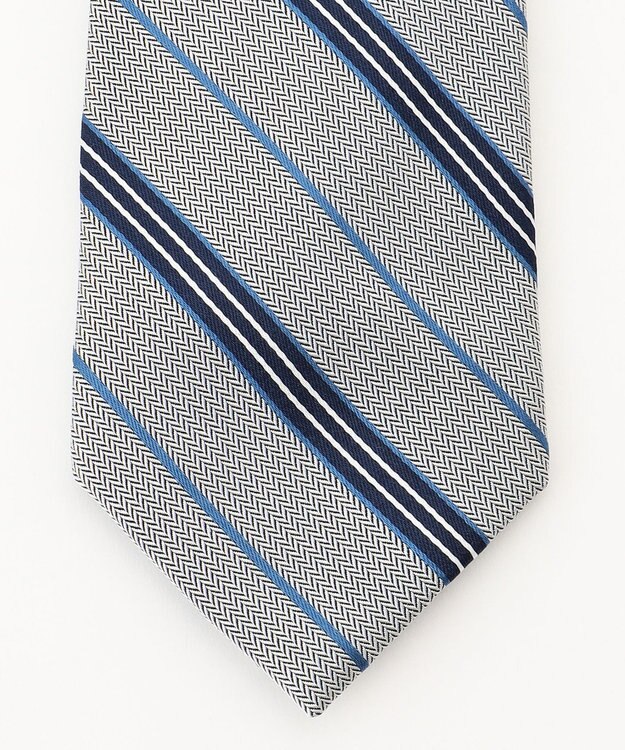 J.PRESS MEN 【STRUCTURE MIX COLLECTION】レジメンタル ネクタイ グレー系1