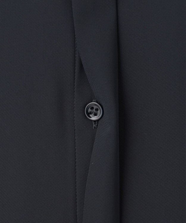 ICB 【接触冷感・UVケア・速乾・洗える】BackSatinAmunzen バンドカラーチュニックブラウス ネイビー系