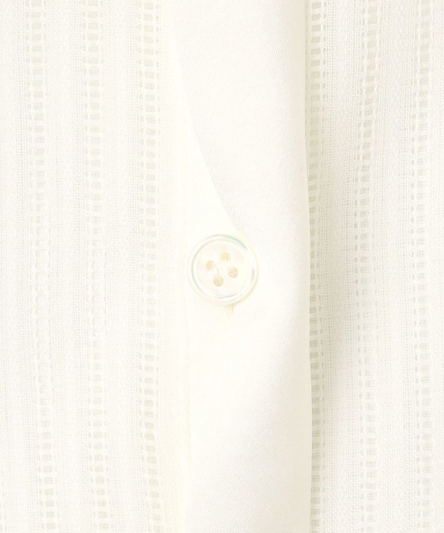 ICB 【洗える】 カラミストライプ ブラウス オフホワイト系