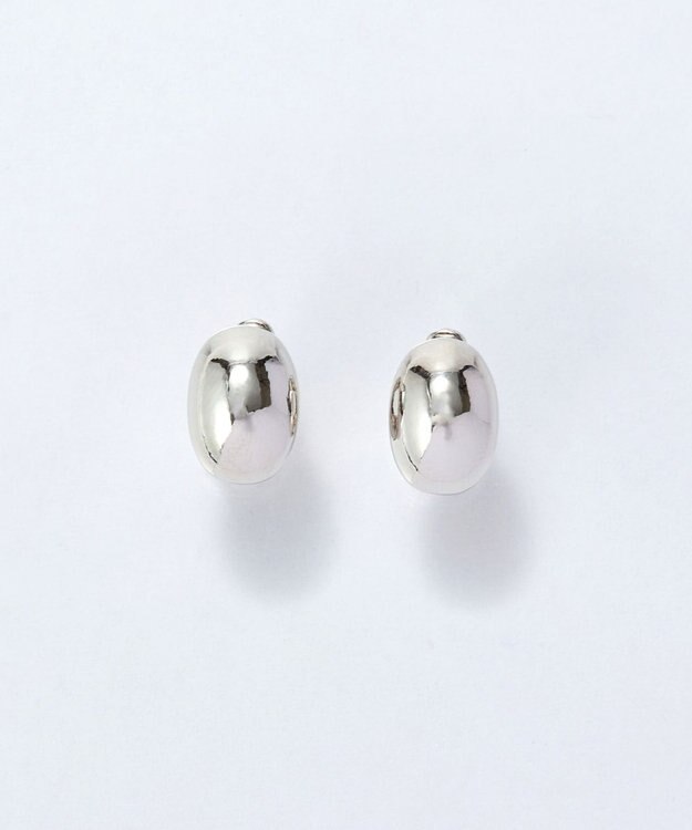 Phoebe 【ピアス見えシリーズ/金属アレルギー対応】オーバルフープスナップイヤリング　シルバー シルバー