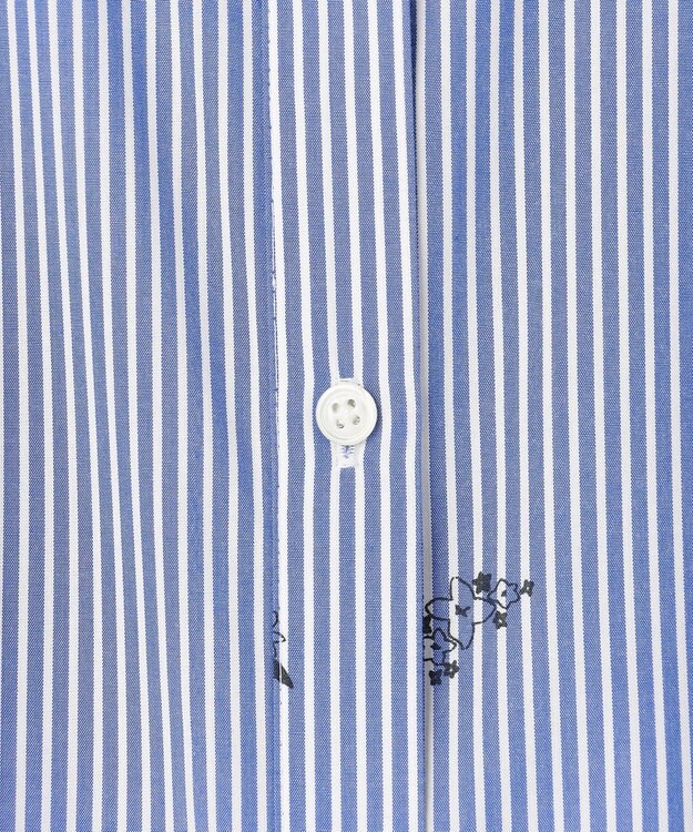 J.PRESS LADIES 【一枚で着映え】ストライプ×フラワープリント ワンピース ネイビーストライプ系